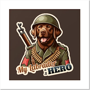 Labrador Retriever soldier Posters and Art